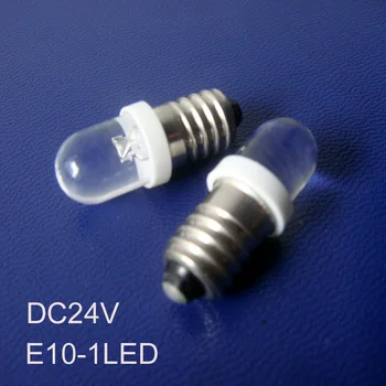 De înaltă calitate E10 24v led instrument de lumini,24vdc E10 LED-uri indicatoare lampă,mașină e10 becuri cu led-uri 24v e10 lampa transport gratuit 100buc/lot