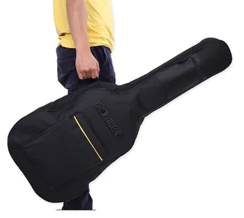 De înaltă calitate negru vioara chitara sac de caz pentru 40/41 inch chitara 600 d material impermeabil chitara geantă de Umăr Buzunare