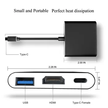 Dealonow Stație de Andocare pentru NS Comutator USB Tip C la HDMI Adaptor Pentru Nintendo Switch HUB Converti pentru Macbook pentru Samsung Gala