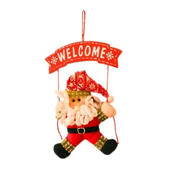 Decoratiuni de craciun Moș Crăciun, om de Zăpadă, Pom de Ușă Pentru Anul Nou bun venit în Casa Agățat Pandantiv Petrecere de Craciun Decor MR0001