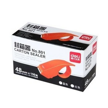 Deli Nr. 801 durabil tape dispenser inox 48mm ascuțit dinți de fierăstrău carton sealer la modă papetărie de birou