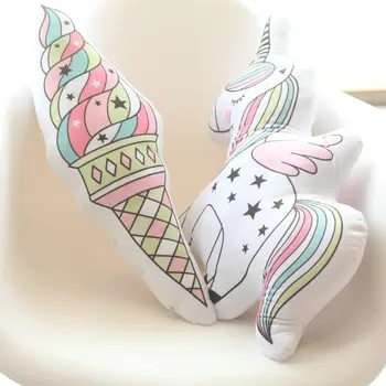 Desene animate de Animale de Jucarie unicorn pisica de pluș perna moale cal unicorn perna jucării de pluș Nou stil papusa