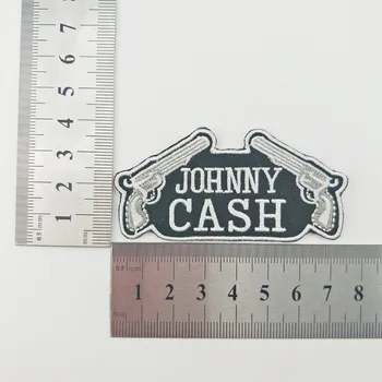 Design personalizat Logo-ul cu Numele JOHNNY CASH ARME DUBLE PATCH Fier Pe T-rahat Capac Sac DIY Broderie Insigna
