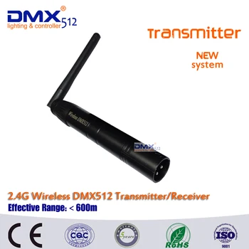 DHL Transport Gratuit wireless controller dmx512 1 BUC Emițător și 7pcs Primi mini emițător și receptor fără fir