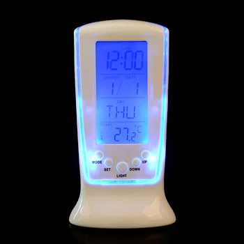 Digital multifunctional lumina de Fundal LED-uri de Afișare Masa de Birou Amânare Termometru Calendar
