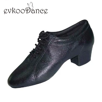 Dimensiune NE-4.5-13.5 Zapatos De Baile Inaltime Toc 4cm Negru din Piele Profesionale Om Pantofi de Dans Salsa Latin Pantofi ML007