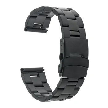 Din Oțel inoxidabil Watchband 18mm pentru Huawei Watch Cataramă de Siguranță Banda de Înlocuire Curea de Încheietura Curea Negru Bratara Argint Aur