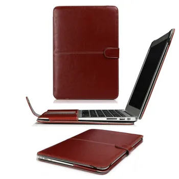 Din Piele Premium Smart Toc de Protecție Maneca geanta Caz Acoperire pentru MacBook Air Pro Retina 11 12 13 15 Inch Ultra macbook caz