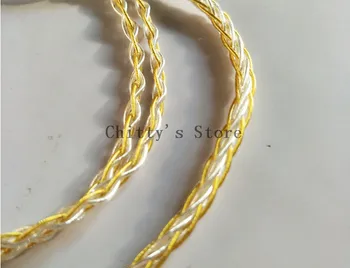 DIY cască de sârmă 7n singur cristal sârmă de cupru/argint placat cu fir+placat cu aur 8share(fără dop)