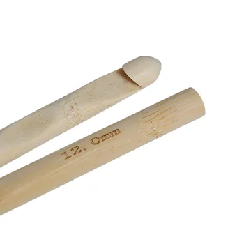 DoreenBeads Naturale de Bambus Croșetat Cârlig de Tricotat Ace de Meserii DIY Accesorii 12mm 15cm(5 7/8