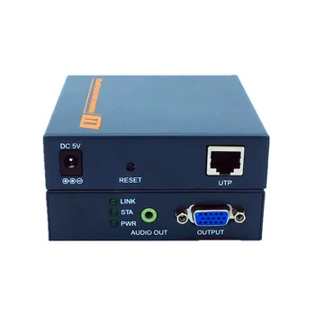 DT206C 660ft Rețea VGA Over IP Audio Splitter Extender Prin Ethernet Cat5e Cat6 Cablu 1080P VGA LAN Video Emițător Receptor