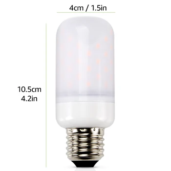 E27 E26 E14 LED lampă cu Efect de Flacără de Foc Becuri 5W SMD2835 Flacără Pâlpâitoare Lumini 110v 220V Flacără de Lumină Dinamice Decor