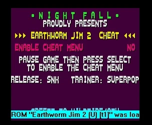 Earthworm Jim 2 16 biți Mare Gri Carte de Joc Pentru NTSC Joc de Jucător