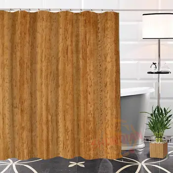 Eco-friendly Unic Personalizat Populare Lemn Material Modern Perdea de Duș rezistent la apa de baie pentru tine H0220-151