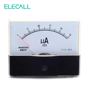ELECALL 44C2 50uA Ampermetru Analogic de Curent de Test Metru DC Mecanice Antet Ampermetru