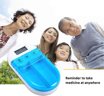 Electronic portabil calendarul cazemata amintindu-kit memento înregistrare săptămână în vârstă de două zăbrele pastila de cazuri