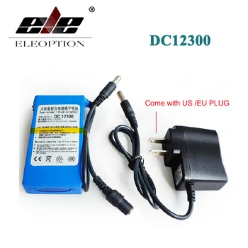 ELEOPTION Portabil DC12300 DC 12V 3000mAh Li-ion Super Baterie Reîncărcabilă cu Plug + Încărcător Pentru transmițător CCTV aparat de fotografiat