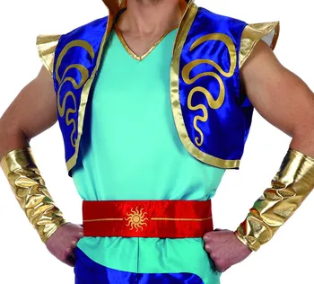 En-gros - 2016 Nou Stil de Moda Costum de Carnaval Petrecere în costume de Îmbrăcăminte pentru Om tricotate Aladdin costume de super-erou de Culoare Albastru
