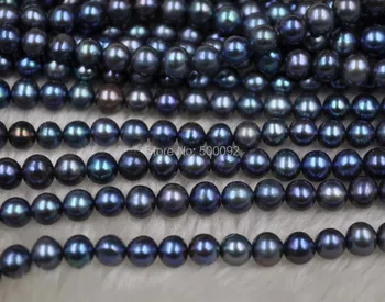 En-gros de 6-7mm păun apă dulce black pearl transport gratuit