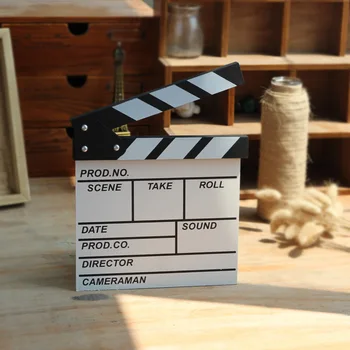 Engleză Mini Director de Scenă Video Clapperboard TV Film Clapper Board Film Ardezie Taie Prop Decor de uz Casnic Meserii