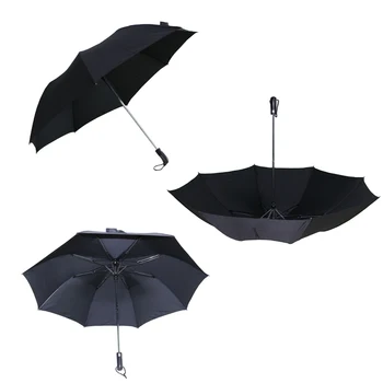 EZ Nou puternic vânt mâner Lung bărbați Pliere umbrela mare în aer liber, de Afaceri de sex Masculin parapluie Mare și Negru, Umbrele de Ploaie Mare