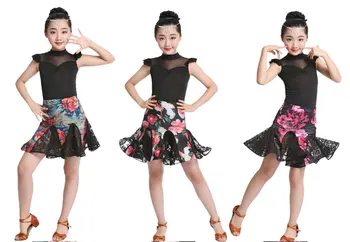 Fata De Flori Latino Rochie De Dans Pentru Fete Sala De Dans Fata Rochie De Concurență Imbracaminte Copii Copil Costume De Dans Set