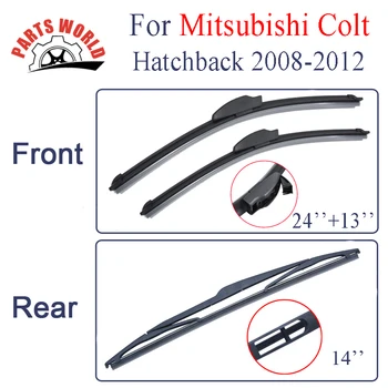 Față Și Spate Ștergător Lame Pentru Mitsubishi Colt Hatchback 2008-2012 Cauciuc Natural Parbriz Ștergător De Parbriz, Accesorii Auto
