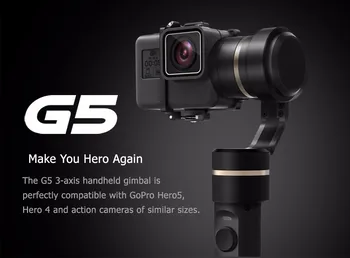 FeiyuTech magazin oficial fy G5 3 axe portabile gimbal pentru gopro hero 5 și alte camere de acțiune împotriva stropilor de apă FY G5 gimbal
