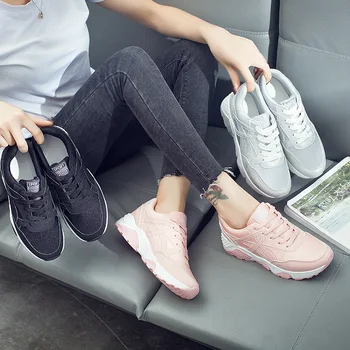 Femei Pantofi Adidas Ajuta Lega Scăzută Toate Meci De Studenți Coreeni Pantofi De Funcționare Femeie Plat Plasă Respirabil Confortabil Pantofi De Jogging