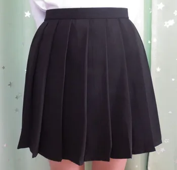 Femeie de moda Lady Talie Mare Japoneze Uniforme Școlare Fusta Plisata S-XXL Culoare Multi Solid Cosplay JK Student Fusta