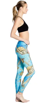 Femeile Țestoasă Model Exercițiu Jambiere Uscare Rapidă Lungime De Glezna Energie Pantaloni Pantaloni Ropa Mujer