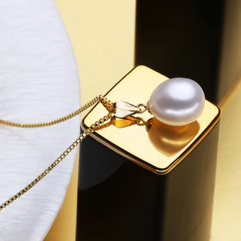 FENASY Aur de 18K peandant pearl Bijuterii coliere & pandantiv pentru iubitorii brand petrecere pandantive perle trimite s925 argint coliere