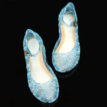 Fete Elsa PVC Sandale Copii Petrecere de Vara, Pantofi de Dans Copii Printesa Pantofi de Cristal 5 Culori Printesa Cosplay Accesorii