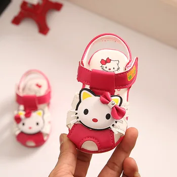 Fetita Sandale de Vara pentru Copii Desene animate Hello Kitty Sandale Pentru 1-2T Fete Copil Nou-născut Infantil Copilul Plaja CONDUS de Santal
