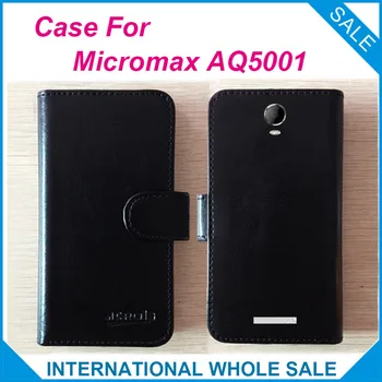 Fierbinte! 2017 Micromax AQ5001 Caz, 6 Culori de Înaltă calitate Full Flip Personaliza Piele Exclusive Telefonul de pe Capac Sac de Urmărire