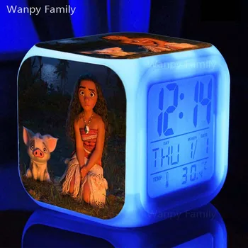 Film Printesa Moana Ceasuri de Alarmă Moana de Aventura Papusa Printesa Cadou Anime Jucărie Cifre Led-uri ceasuri de alarmă Jucarii pentru Copii Cadouri