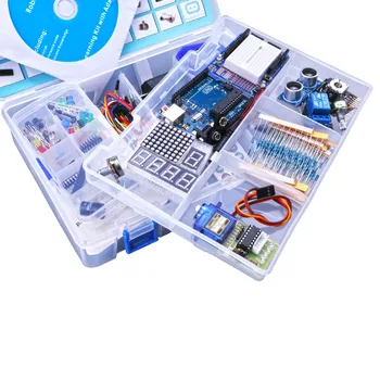 Final Starter Kit inclusiv Senzor Ultrasonic, UNO R3, LCD1602 Ecran pentru Mega2560 UNO Nano cu Cutie de Plastic