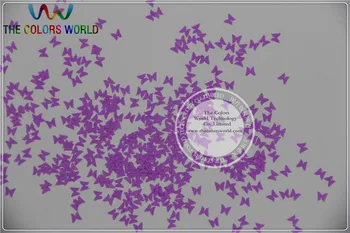 FN-3 Rezistent la Solvenți Neon de Culoare Violet Fluture Bowknot Forma Sclipici pentru Unghii și DIY decorare 1Pack =50g