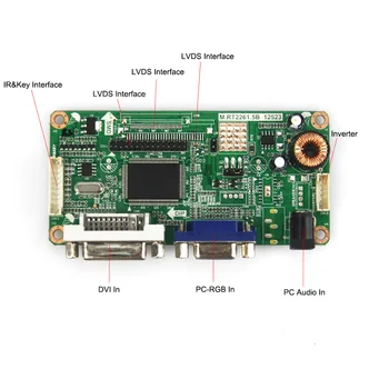Fo LTN160AT06 LP156WH2-TLQB LTN156AT05 (VGA+DVI) M. RT2261 LCD/LED Controller Driver Placa LVDS Monitor Reutilizarea Laptop 1366x768