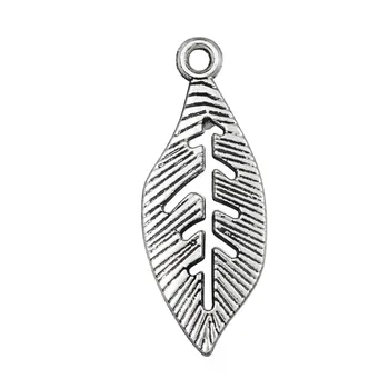 Forma mea de Argint Placat cu Frunze De Copac Farmecul Diy Design de Bijuterii Pentru Colier & Bratara Pandantiv Face 40Pcs