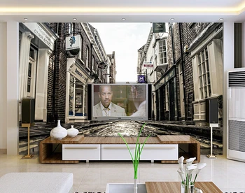 Foto personalizat tapet, nostalgic stradă oraș pictura murala pentru camera de zi dormitor TV de perete textile papel DE parede