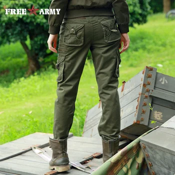 FREEARMY Brand Femeie Tactice Pantaloni Militare Cargo Pantaloni cu mai Multe buzunare pentru Femei Pantaloni Pantaloni Casual, Pantaloni de Armată cu Cordon
