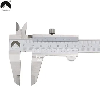 FUJISAN Șubler cu Vernier 0-150mm/0,05 mm 1/128in din Oțel Inoxidabil Gauge Șubler Micrometru de Instrumente de Măsurare