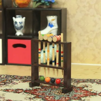 G05-X4434 copii cadouri pentru copii de Jucarie 1:12 Păpuși mini Mobilier in Miniatura rement-gradina din lemn joc de Crochet seturi