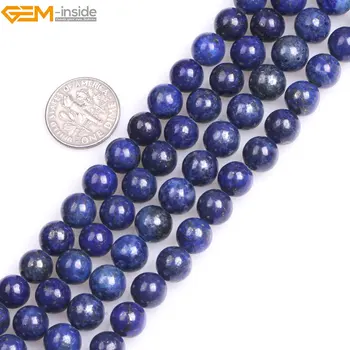 Gem-interior 2-20mm en-Gros Vopsit Culoare Rotund Margele Lapis Lazuli Pentru a Face Bijuterii Brățară Colier Cadou 15
