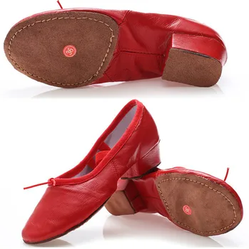 GNFION Pantofi de Balet Cu Tocuri Adult Dans Pantofi Femei din Piele Moale Practică Profesor Pantofi de Dans 5331