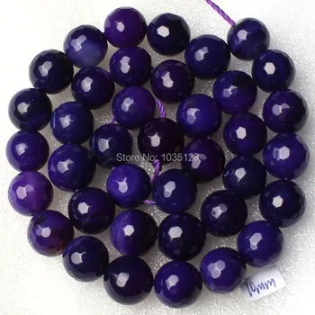 Gratuit 8,10,12 mm Adâncime de Culoare Violet Piatra Naturala Onix Fatetat Rotund Bijuterie Margele Vrac Strand 15