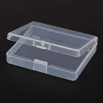 Gros Transparent mici pătrate cutii de plastic cu Capac Ambalare cutie de Depozitare pentru bijuterii cutie organizator Părți boite rangement