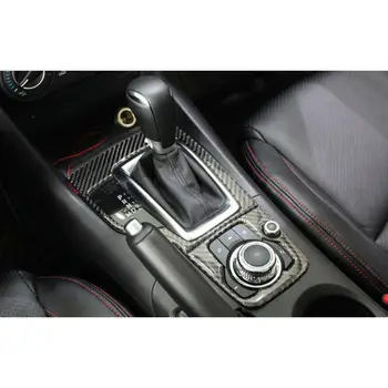 GRĂTAR@FUKA 1 BUC Interior Negru din Fibra de Carbon Schimbătorului de Viteze Cutie Panou Acoperire Cadru Trim Autocolant se Potrivesc pentru Mazda 3 Axela 2013