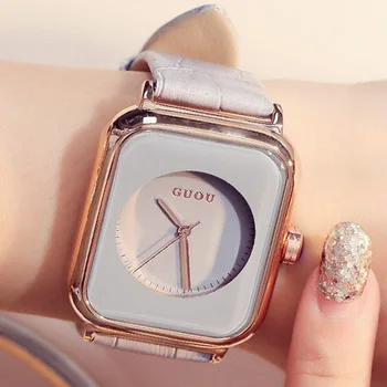GUOU Moda Doamnelor Ceas Brățară Femei Ceasuri de Lux reloj mujer Ceasuri Pentru Femei de Piele Ceas Femei relogio saat